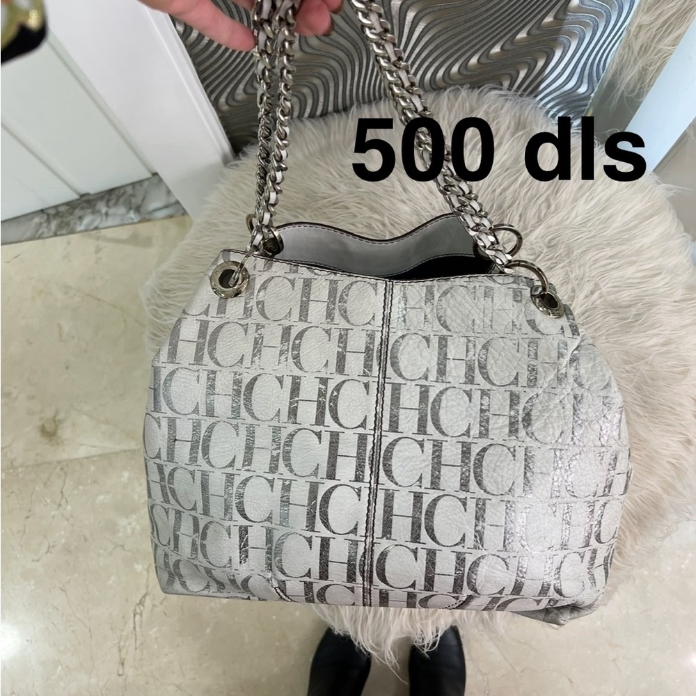 Monogram White and Gray Women's Bag